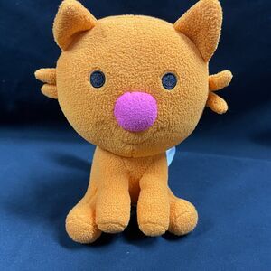 Sago Mini Jinja Cat Plush Toy 7” Orange Sitting Kitty Cat